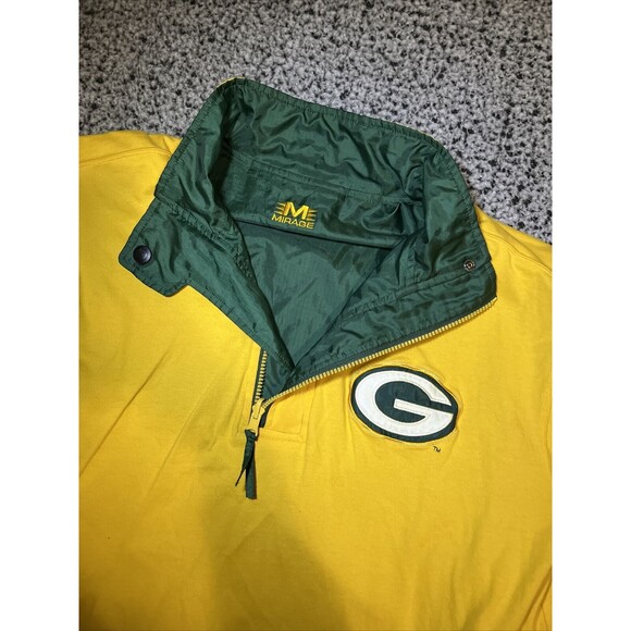 Vintage Mirage Green Bay Packers Jacket Size XL Quarter Zip Reversible - Picture 6 of 11